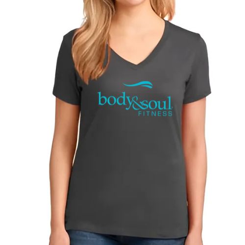 Charcoal gray Blue Logo Tee