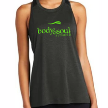 Load image into Gallery viewer, Charcoal gray Green Logo Tank
