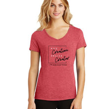 Load image into Gallery viewer, All Creation RED V-Neck Tee
